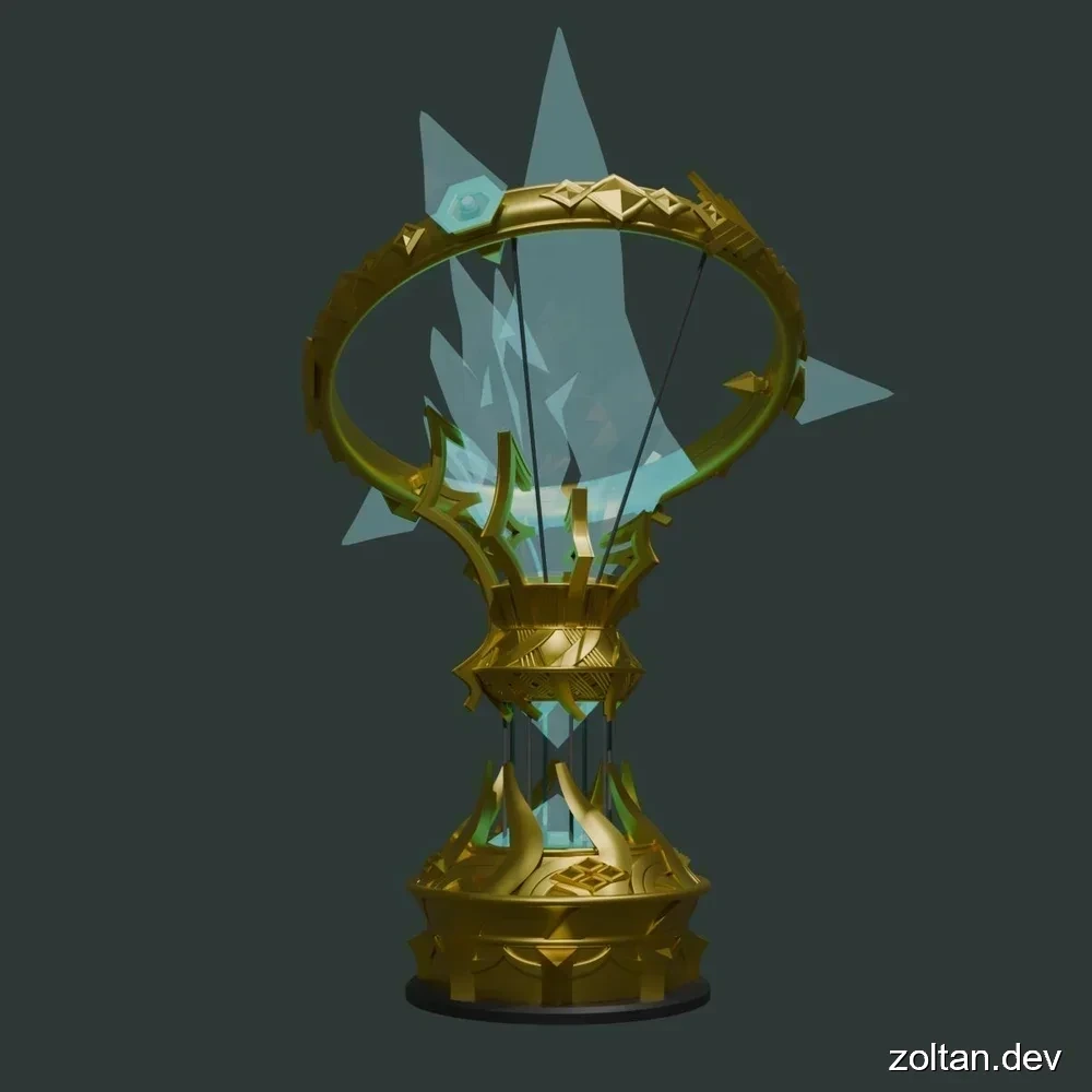 A render of the Aetheryte Crystal model
