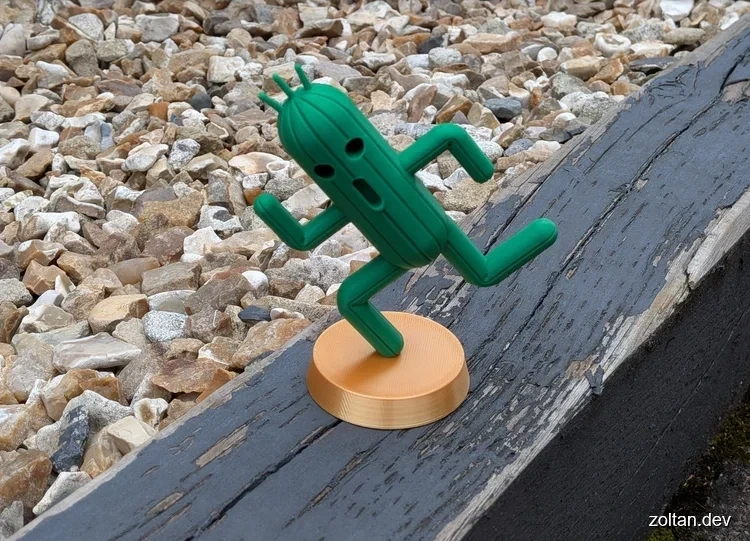 3D printed Cactuar figurine.