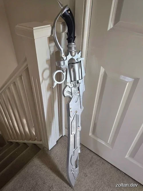 A detailed 3D printed replica Lionheart sword.