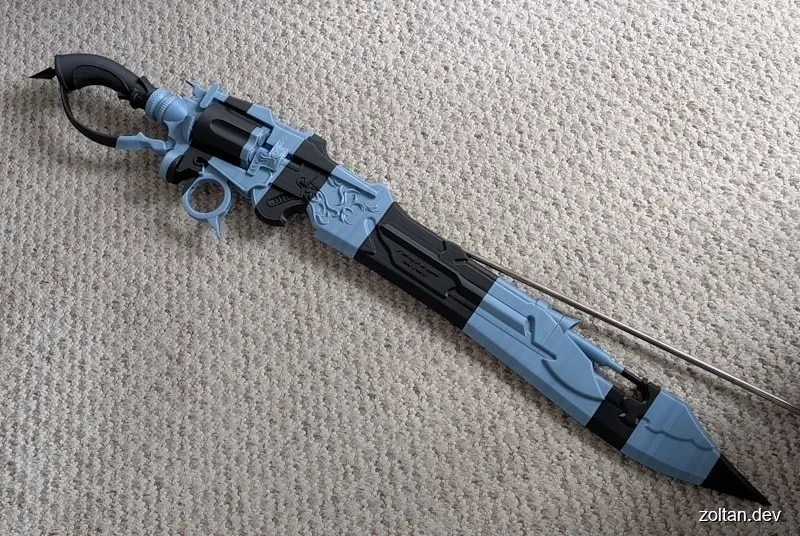 3D printed unpainted gunblade.