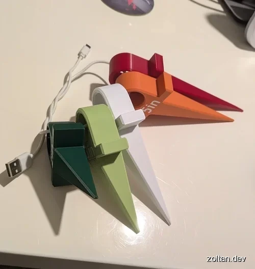 Colorful 3D-printed dibbers.